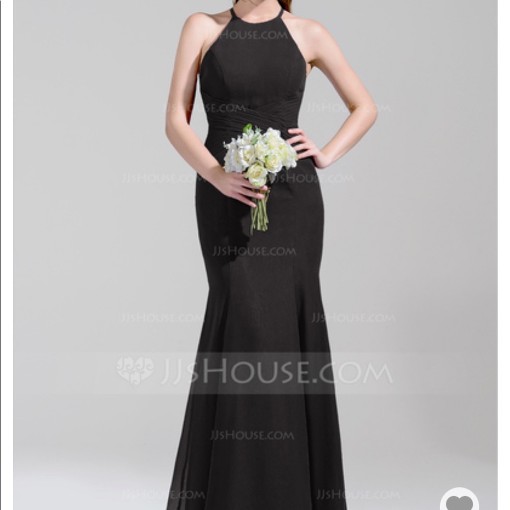JJ house black mermaid long dress